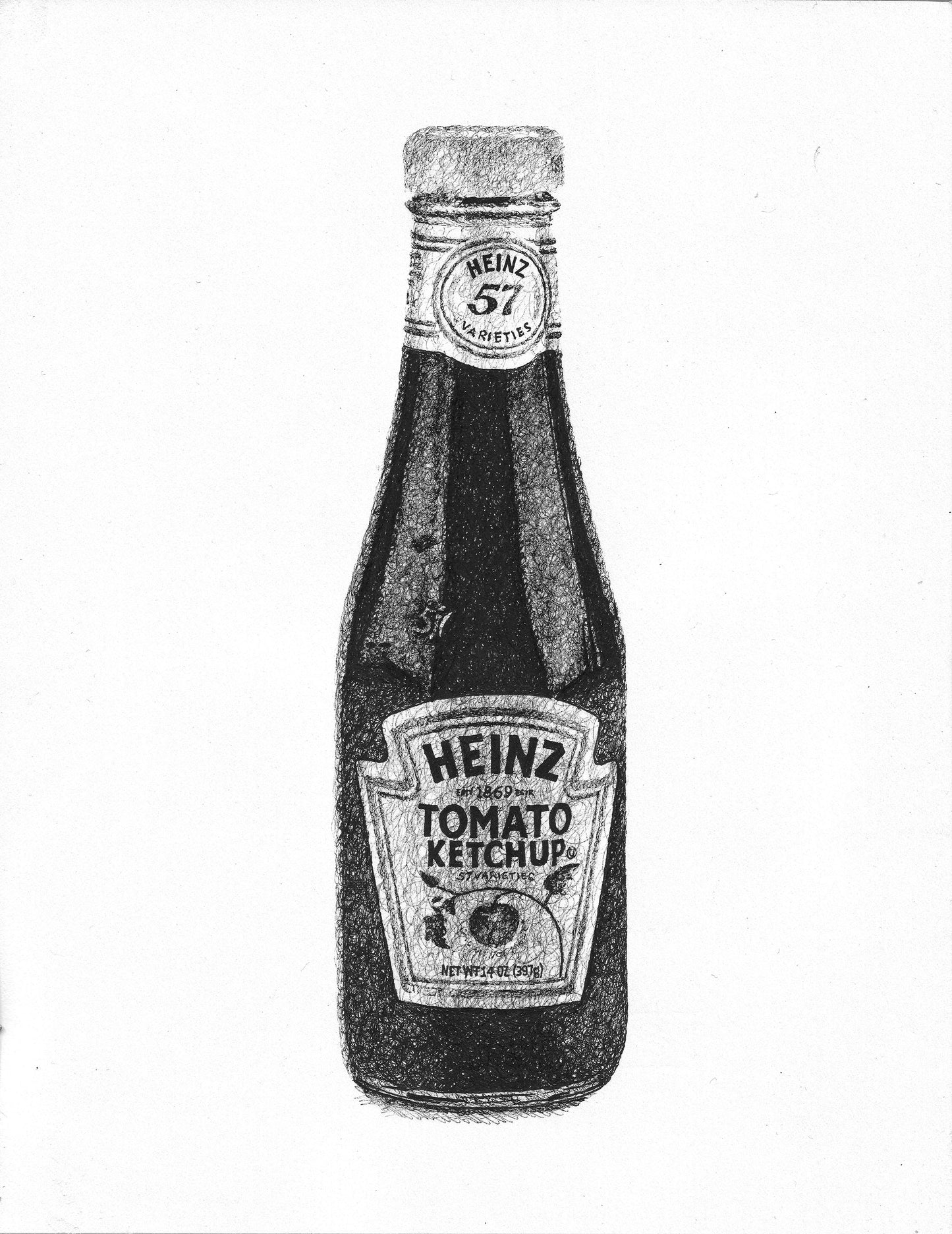 Ketchup Bottle Print